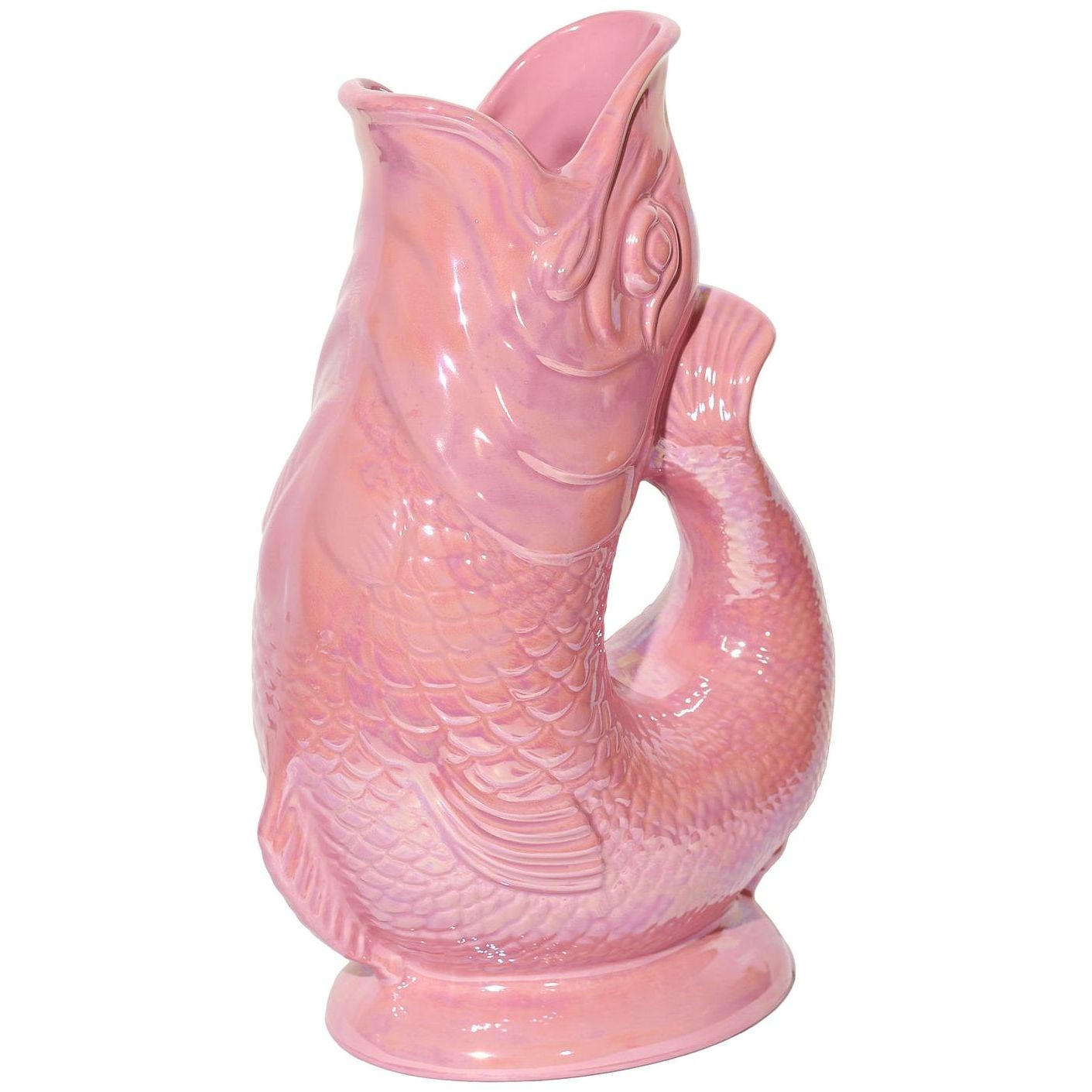 KARAFFE mit „Gluck-Gluck“-Geräusch 27,5/17/9,5 cm - Rosa, Keramik (1.2L) - Gluckigluck
