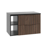 WASCHTISCHUNTERSCHRANK 80.6cm Siena Holz und Schwarz - Schwarz, Holzwerkstoff (80.6/52.2/46.5cm) - Petits-meubles