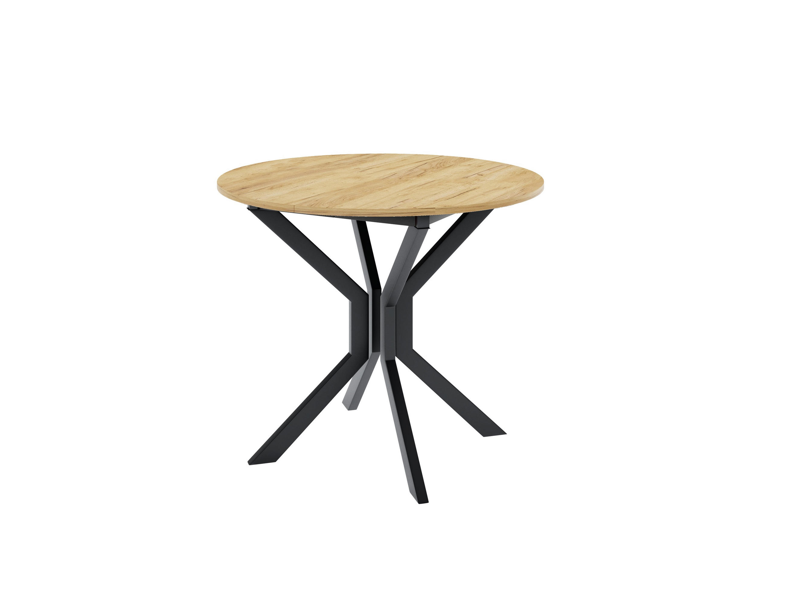 ESSTISCH LUCA M Ausziehbar 90 - 130 / 90 x 77 cm - Goldfarben/Schwarz, Holz (90/90/77cm) - MASSENO