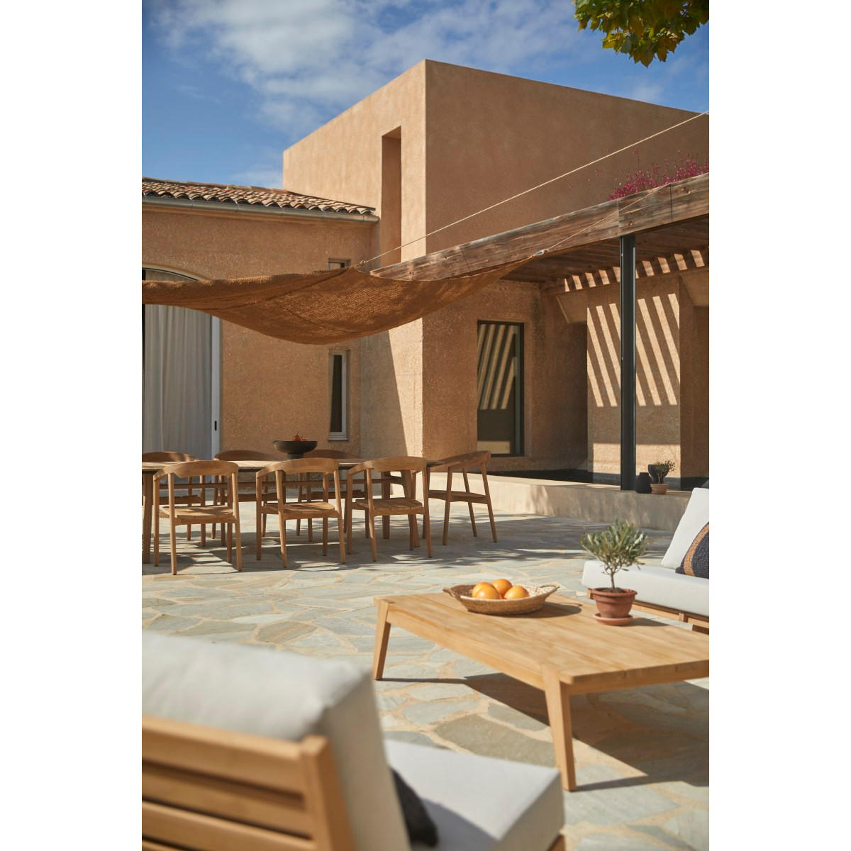 GARTEN-COUCHTISCH Olia Hellbraun aus Teak - Hellbraun, Holz (80/150/35cm) - Tikamoon