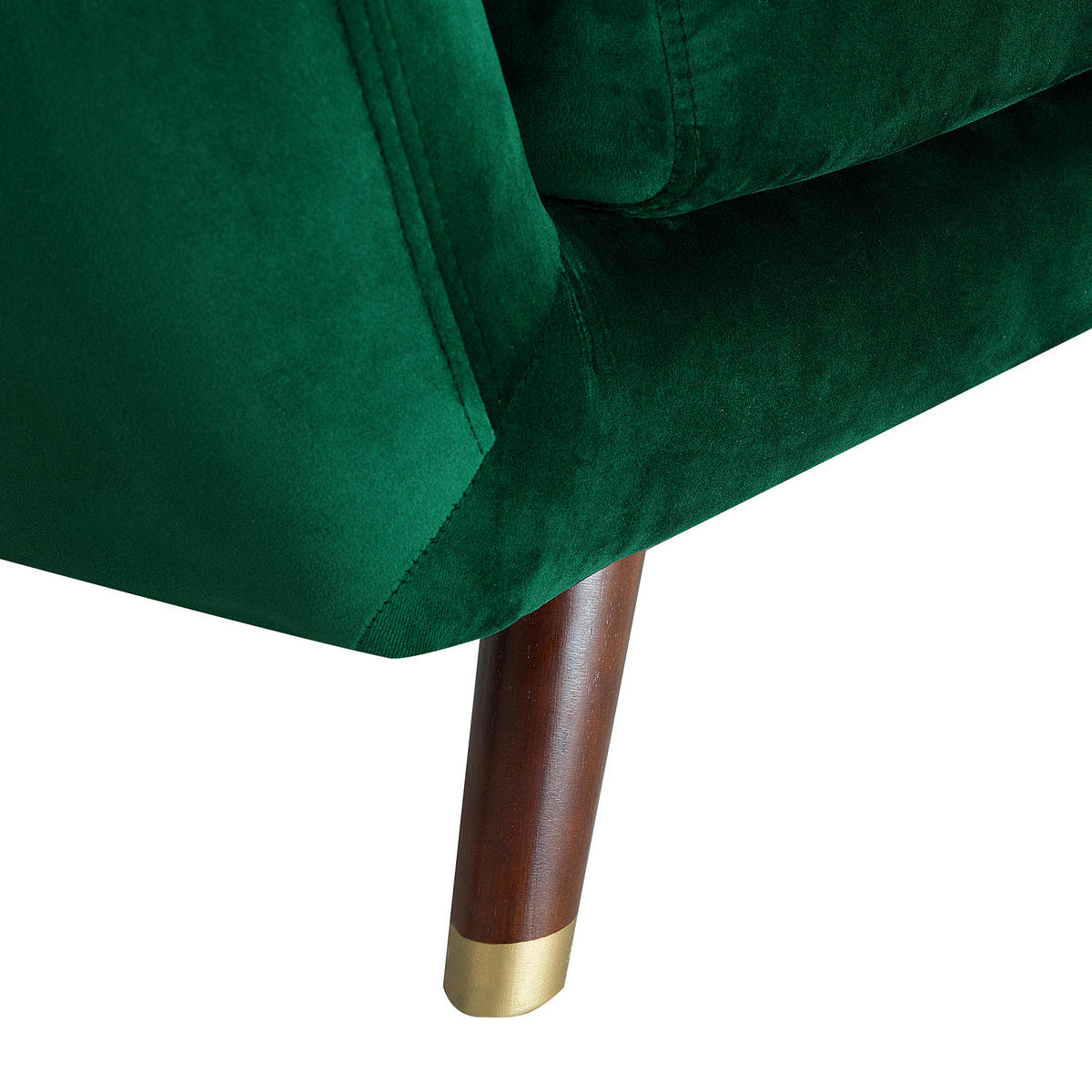 3-SITZER-SOFA Samtstoff Smaragdgrün Bodo - Hellgrün, Textil (188/84/85cm) - Beliani
