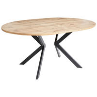 JÍDELNÍ STŮL vysunovací Světle hnědý 120-160/120 cm Carlea - světle hnědá, kompozitní dřevo (120/120/77cm) - Beliani