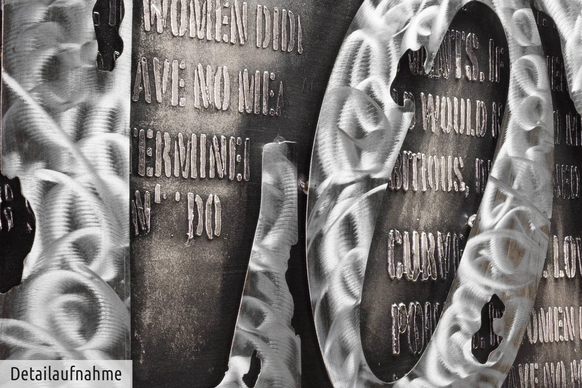 METALLBILD Grau 144/44 cm - Grau, Metall (6/44cm) - KUNSTLOFT