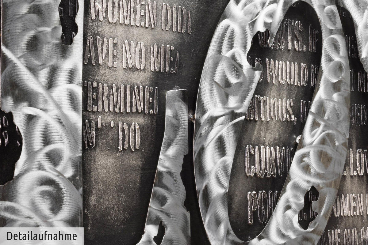 METALLBILD Grau 144/44 cm - Grau, Metall (6/44cm) - KUNSTLOFT