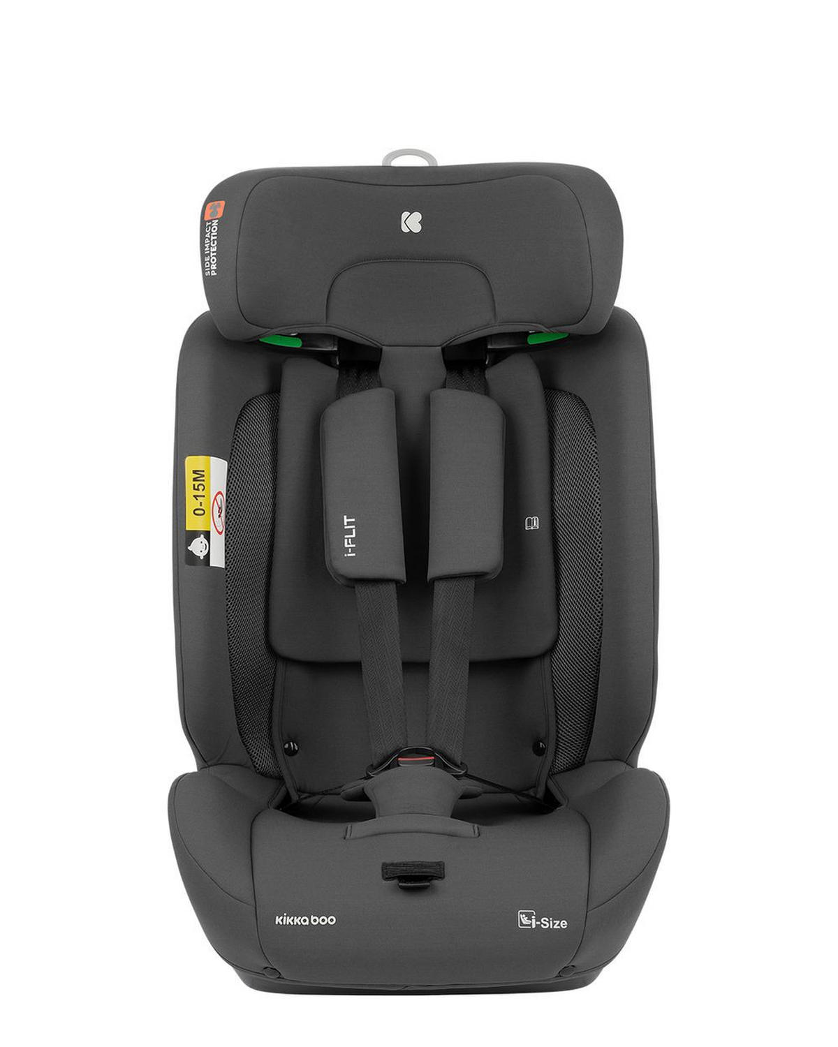 KINDERSITZ i-Flit i-Size dunkelgrau (76-150cm) Isofix Kopfstütze verstellbar SPS - Dunkelgrau, Kunststoff (44/62/45cm) - Kikka boo