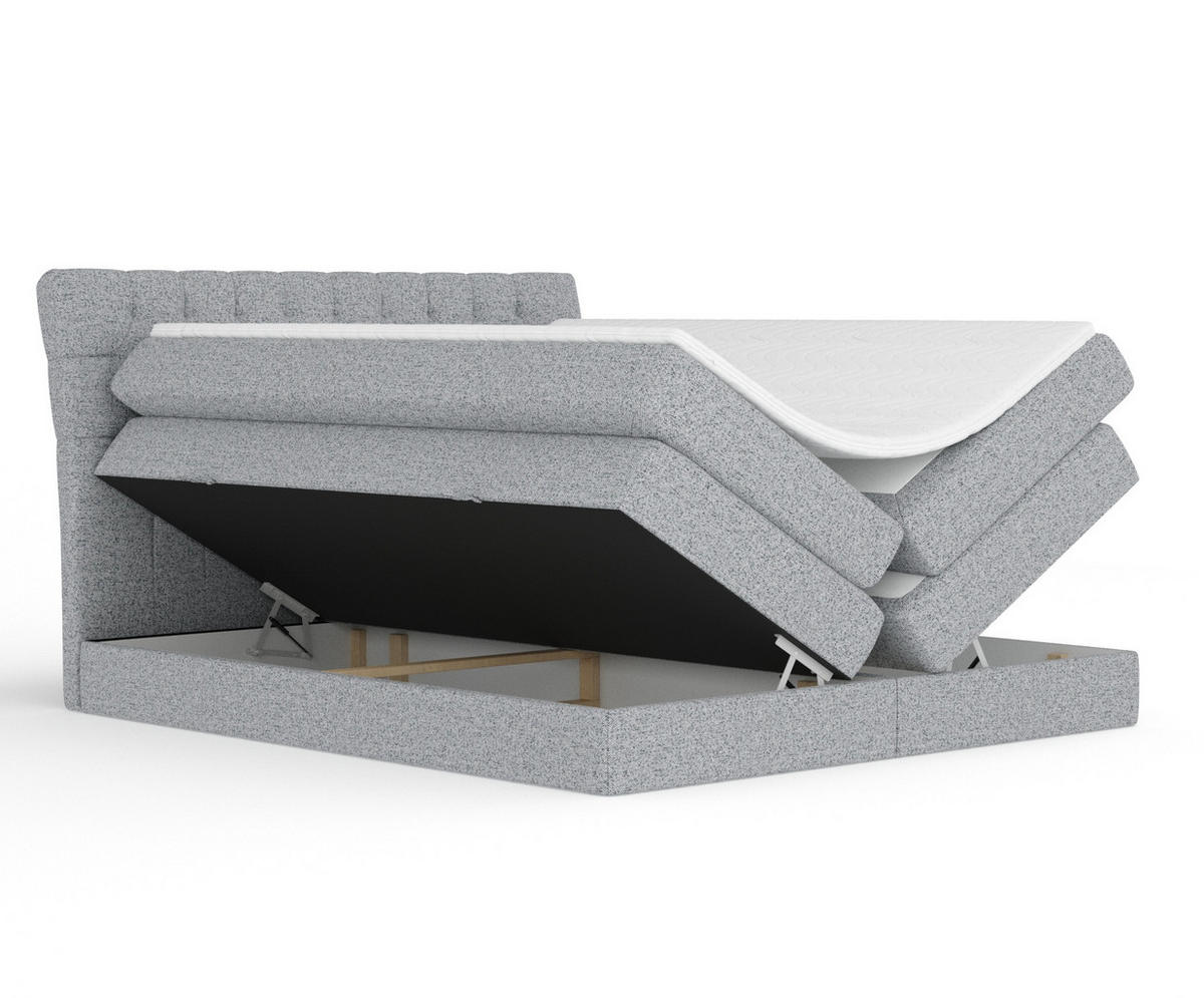 BOXSPRINGBETT Seraphine Grau 160/200 cm - Schwarz/Grau, Holz/Holzwerkstoff (160/200cm) - Maison de Reve