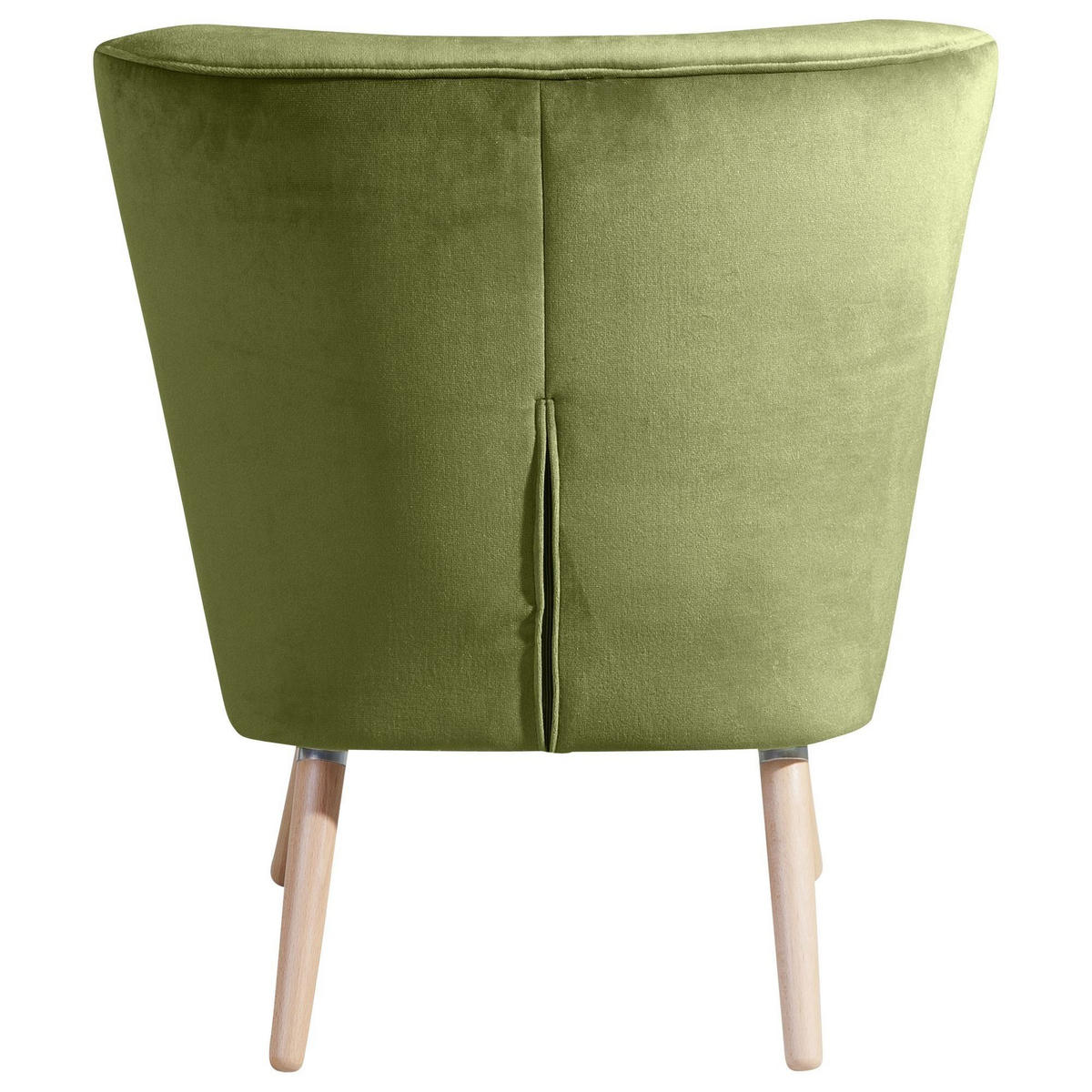 SESSEL Kassi Bezug Samtvelours Buche natur / oliv - Grün, Kunststoff (69/80/68cm) - 58aufmkessel