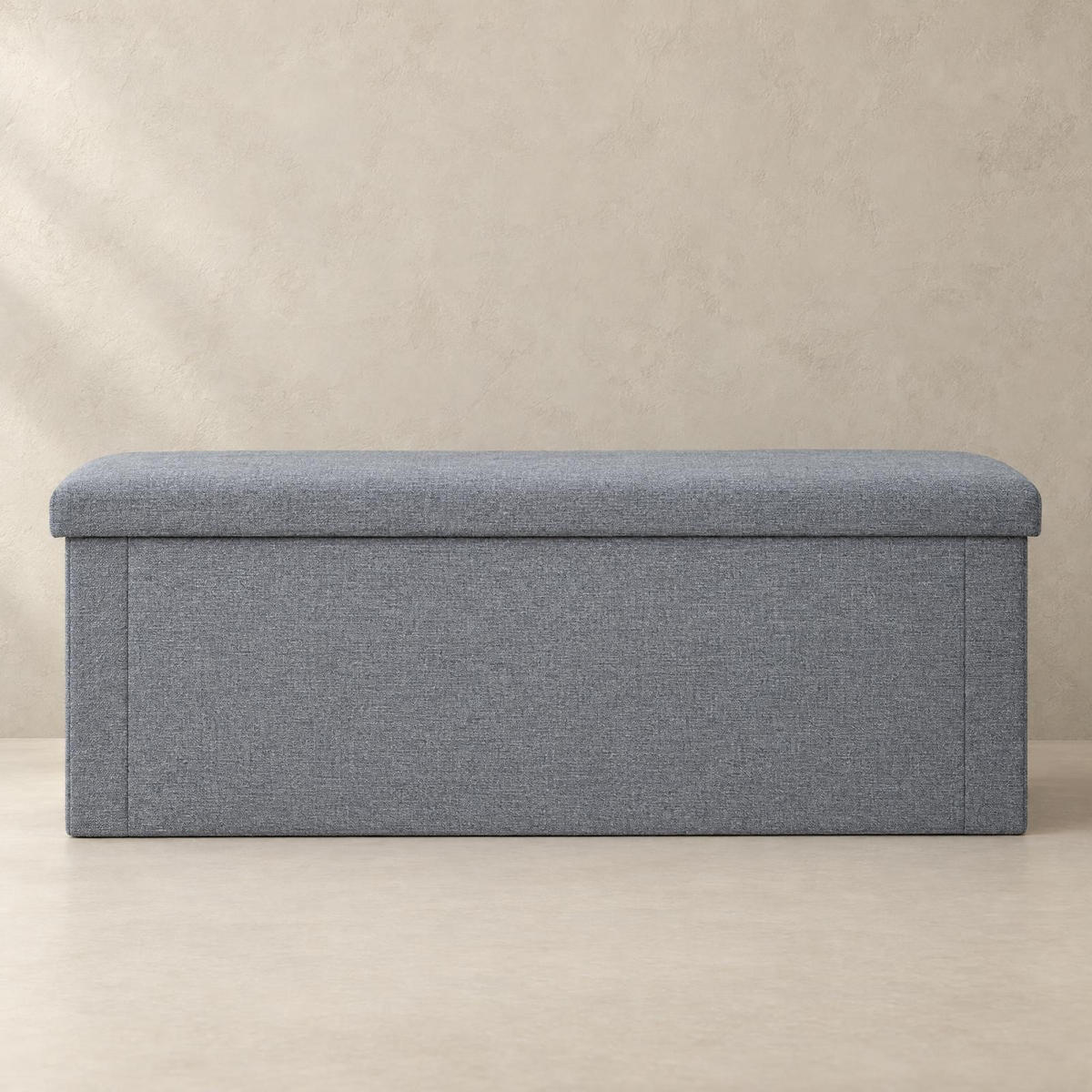 HOCKER mit Stauraum 110/38/38 cm - Grau, Textil (38/38/110cm) - SCENA LIVING