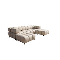 ECKSOFA U-Form Bolla, stoff Bluvel, Creme - Creme, Holz (288/192cm) - Kaiser Möbel