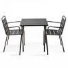 GARTENSET 3-tlg., Grau - Grau, Metall - Oviala