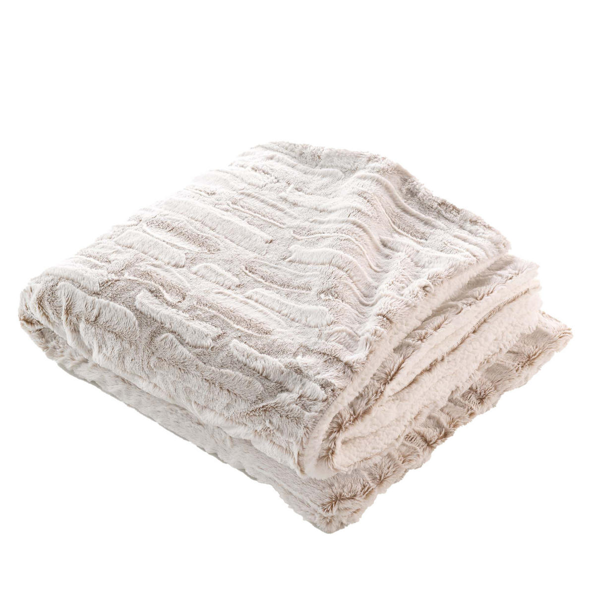PLÜSCHDECKE Lynx - Grau, Textil (150/125cm) - Douceur d´intérieur