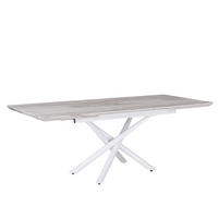 ESSTISCH 160-200/90/75 cm Weiß Rechteckig Moira - Weiß, Holzwerkstoff (200/90/75cm) - Beliani