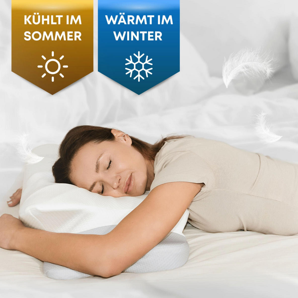 SCHMETTERLINGSKISSEN - Weiß, Textil (38/14cm) - KomfortKissen