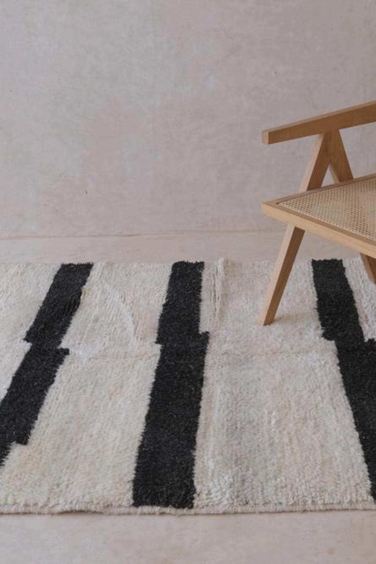 BERBERTEPPICH aus reiner Wolle 141x 240 cm - Weiß, Naturmaterialien (141/240cm) - AFK Living