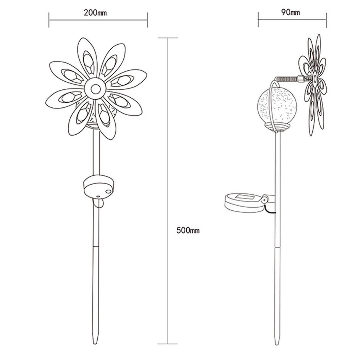 LED AUSSENLEUCHTE Metall Silber 2er Set - Silberfarben, Glas (20/9/50cm) - Globo Lighting