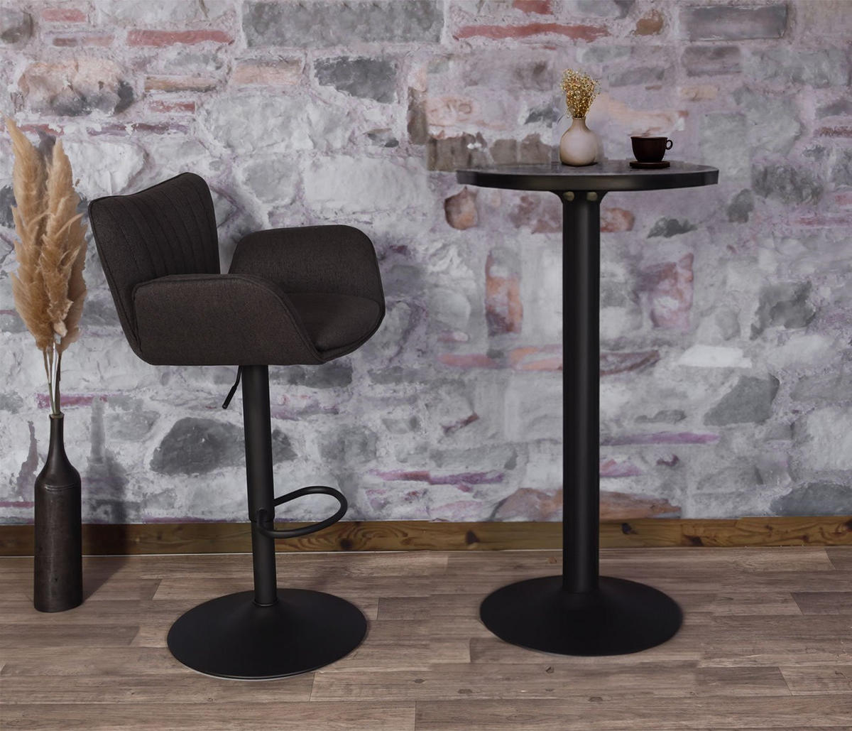 BARHOCKER Hellgrau - Hellgrau, Textil (50/110/45cm) - MCW