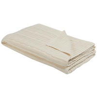 DECKE Helles Beige Anamur 180/110 cm - Beige, Naturmaterialien/Textil (110/180cm) - Beliani