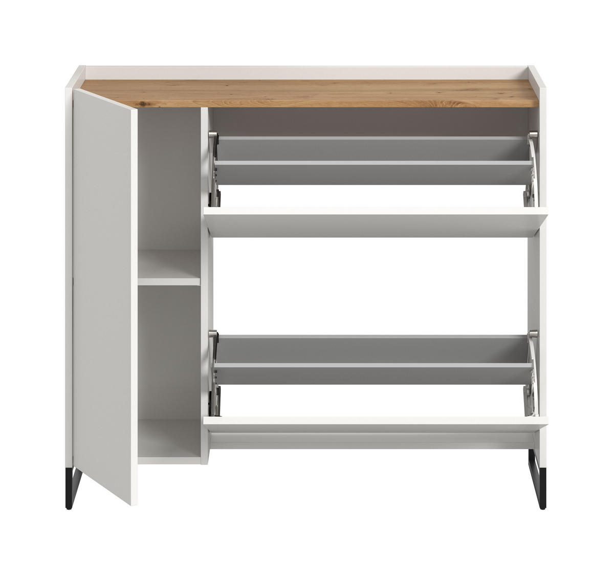 SCHUHKOMMODE DRIVE (B/H/T: ca. 110/94/32 cm) in Weiß/weiß - Weiß, Holzwerkstoff (110/94/32cm)