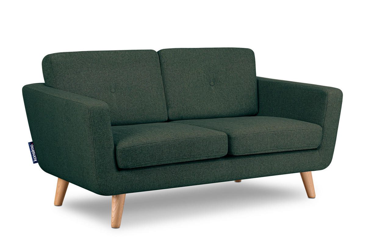 2-SITZER-SOFA TAGIO II mit Armlehnen, Marineblau - Blau, Textil (88/80/153cm) - KONSIMO®