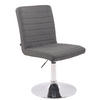 ESSZIMMERSTUHL Evon, Stoff dunkelgrau - Edelstahlfarben/Dunkelgrau, Textil/Metall (44/97/60cm) - TPFLiving