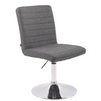 ESSZIMMERSTUHL Evon, Stoff dunkelgrau - Edelstahlfarben/Dunkelgrau, Textil/Metall (44/97/60cm) - TPFLiving