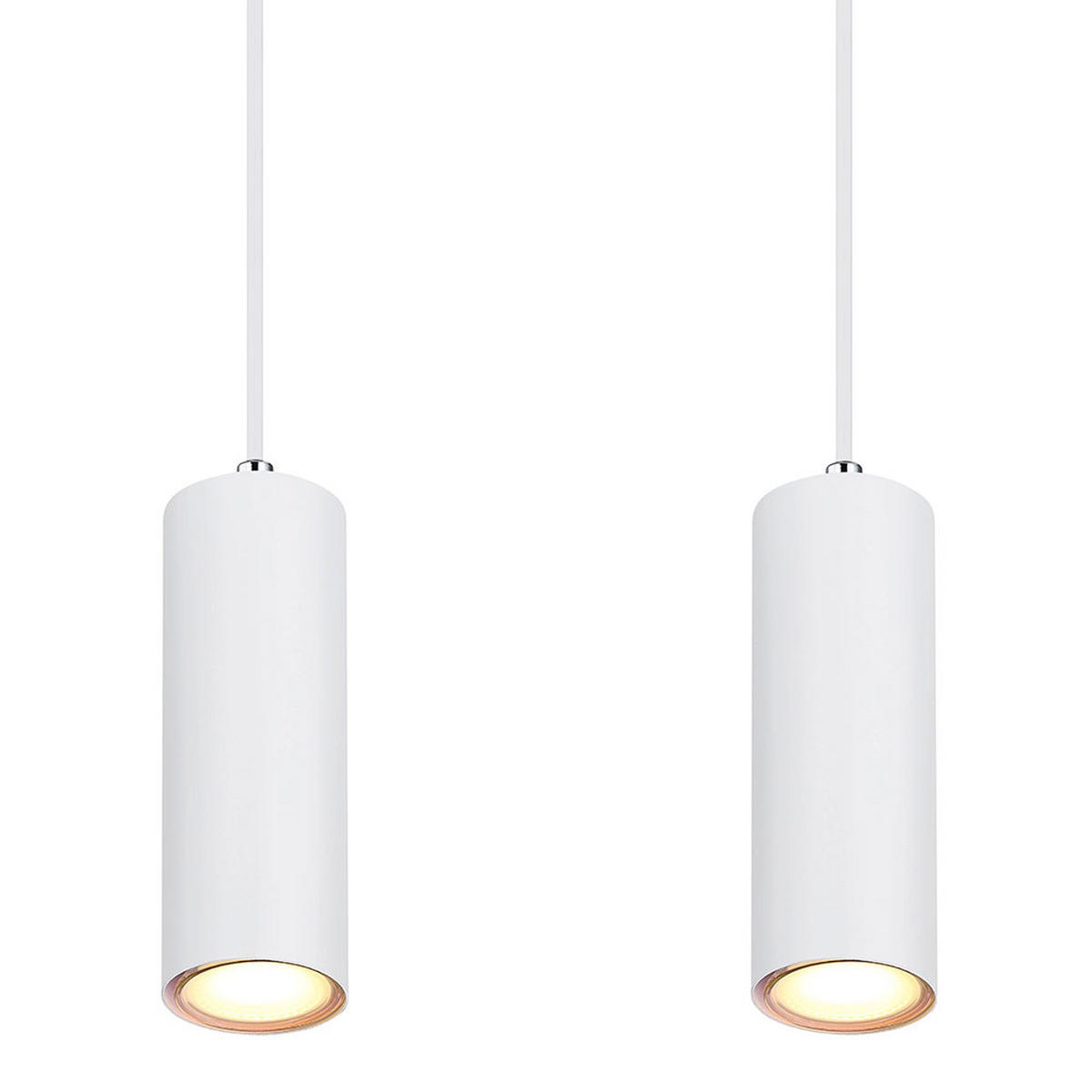 HÄNGELEUCHTE Metall Weiß 4 Flammig - Weiß, Metall (65/6/120cm) - Globo Lighting