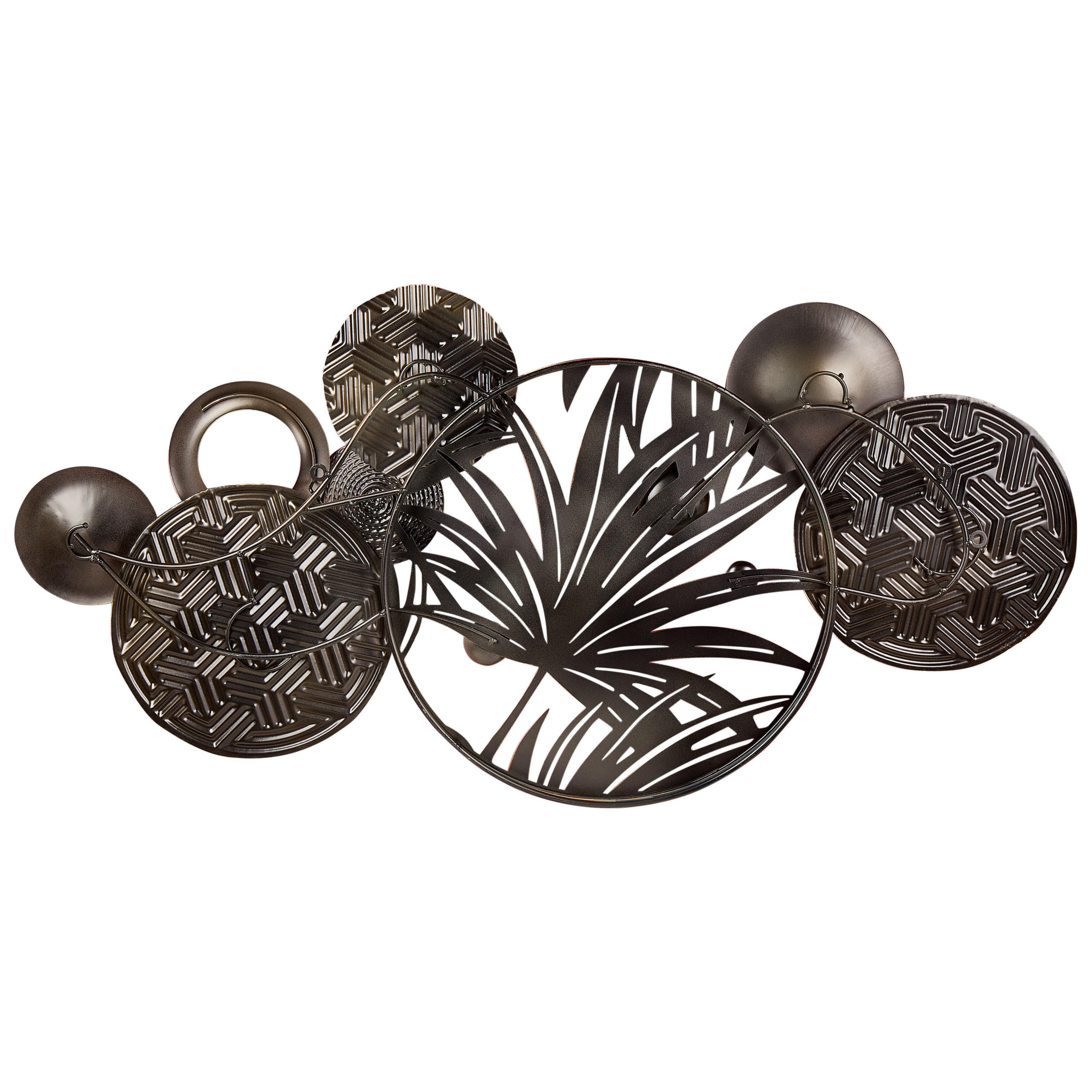 WANDDEKORATION Metall bunt - Multicolor, Metall (117/58/3cm) - Beliani