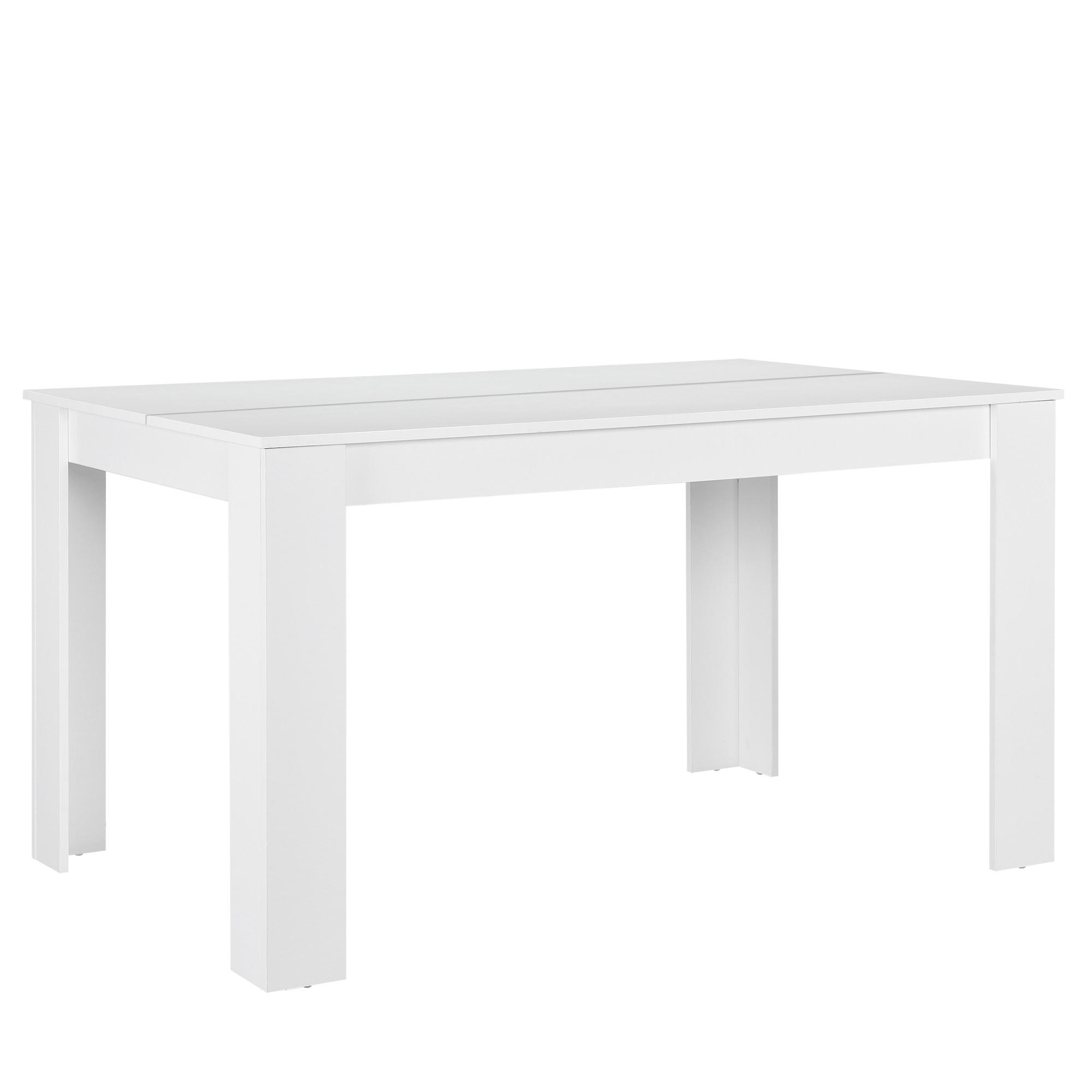 ESSTISCH Nora - Weiß, Holzwerkstoff (90/140/77cm) - [en.casa]