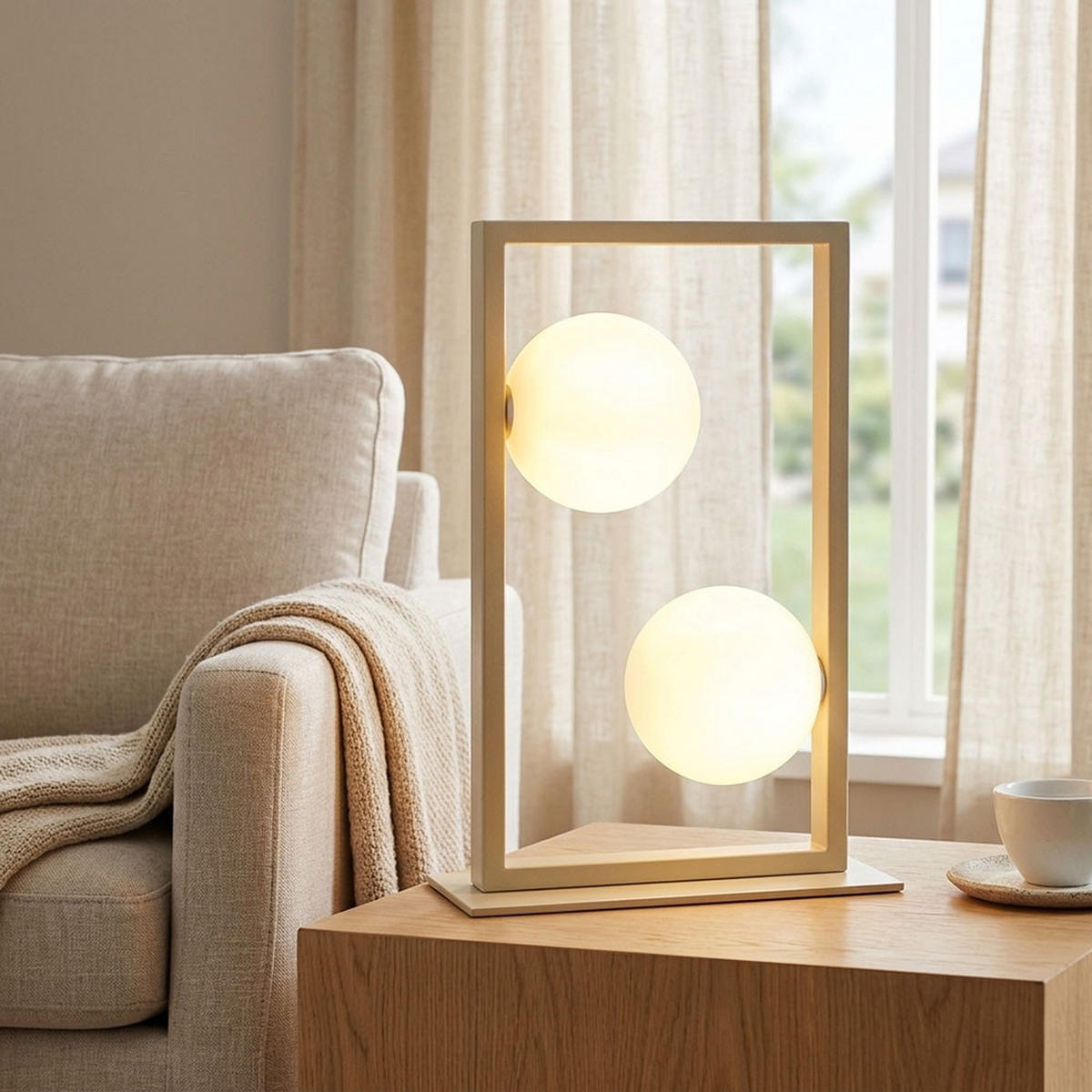 LED-TISCHLEUCHTE NANDA - Bernsteinfarben, Glas (28/12/40cm) - Globo Lighting