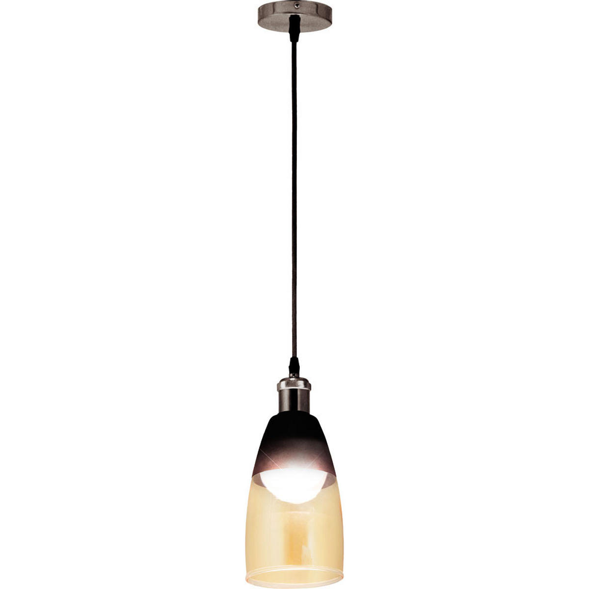 HÄNGELEUCHTE Glasschirm Beige - Beige, Glas/Metall (13/13/134cm) - Globo Lighting