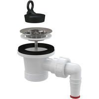 ABLAUFVENTIL für Waschbecken 6/4" mit Edelstahlgitter DN63 und Geräteanschluss - Chromfarben, Kunststoff (9/8/13.5cm) - Alcadrain