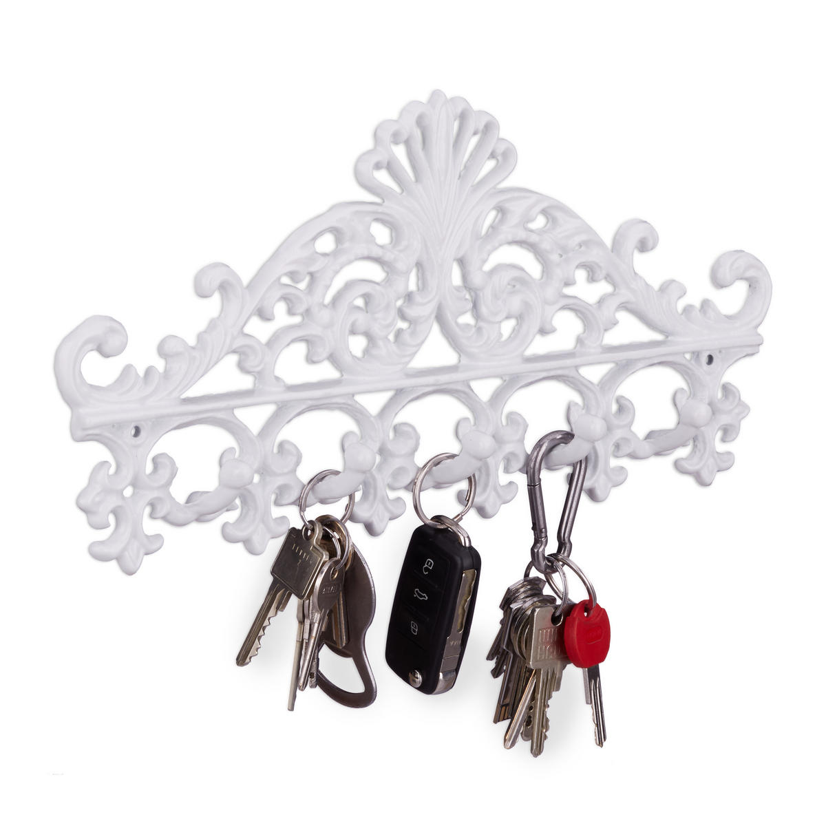 GARDEROBENLEISTE - Weiß, Metall (35/17/3.5cm) - Relaxdays