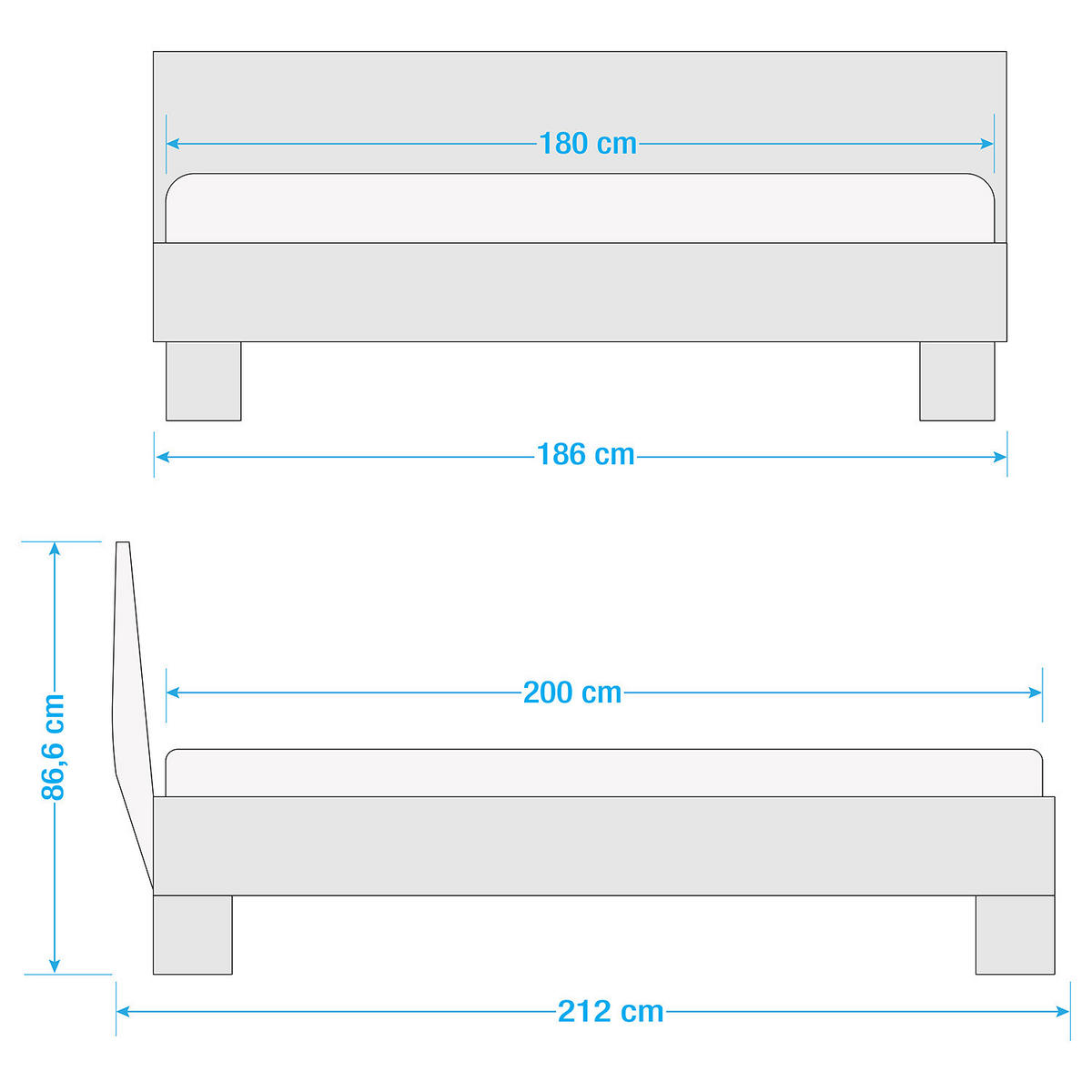 MASSIVHOLZBETT - Buche massiv - Buchefarben, Holz (180/200cm) - home24