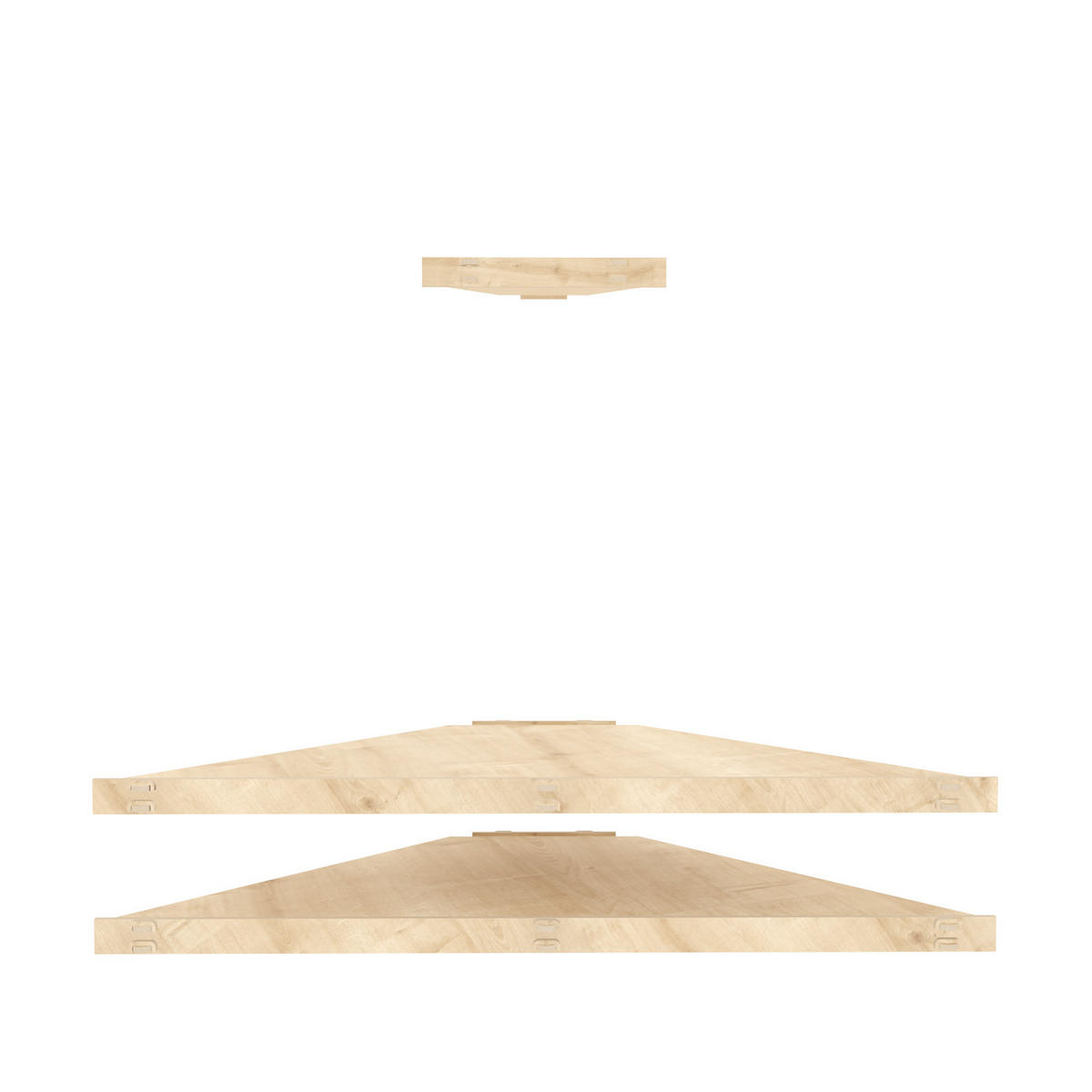 TV-ELEMENT Mensi Eiche - Naturfarben, Holzwerkstoff (120/5/49cm) - Decorotika