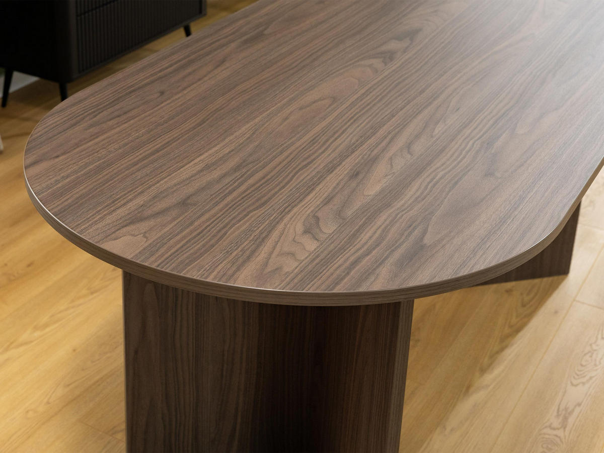 ESSTISCH Gelizo 22 mm - Nussbaumfarben, Holzwerkstoff (90/185/75cm) - MIRJAN24