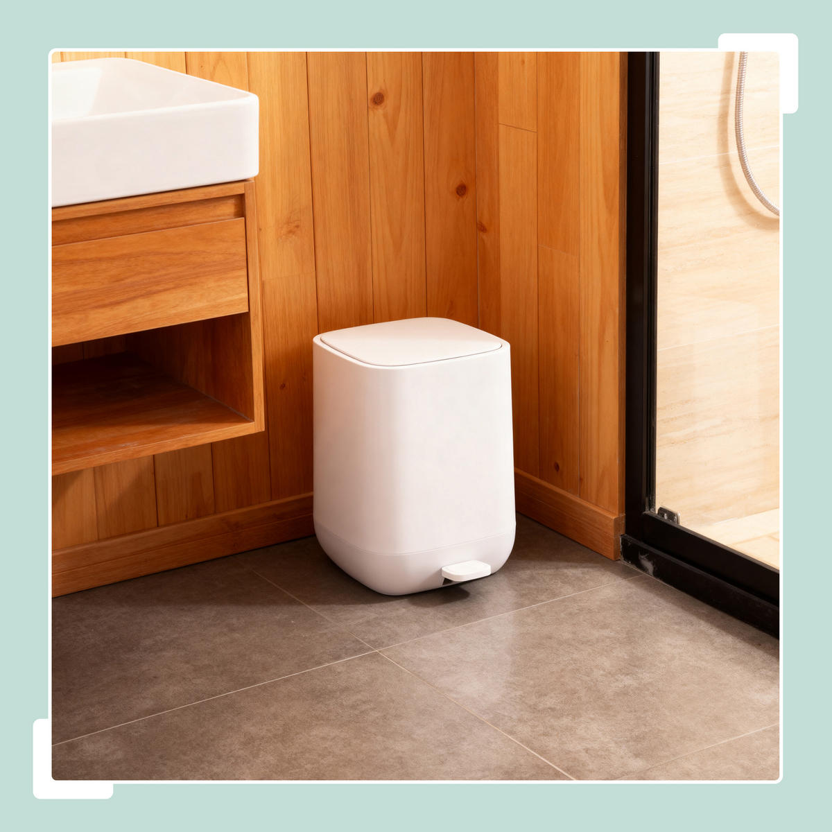 MÜLLEIMER - Weiß, Kunststoff (21/27/26cm) - Relaxdays