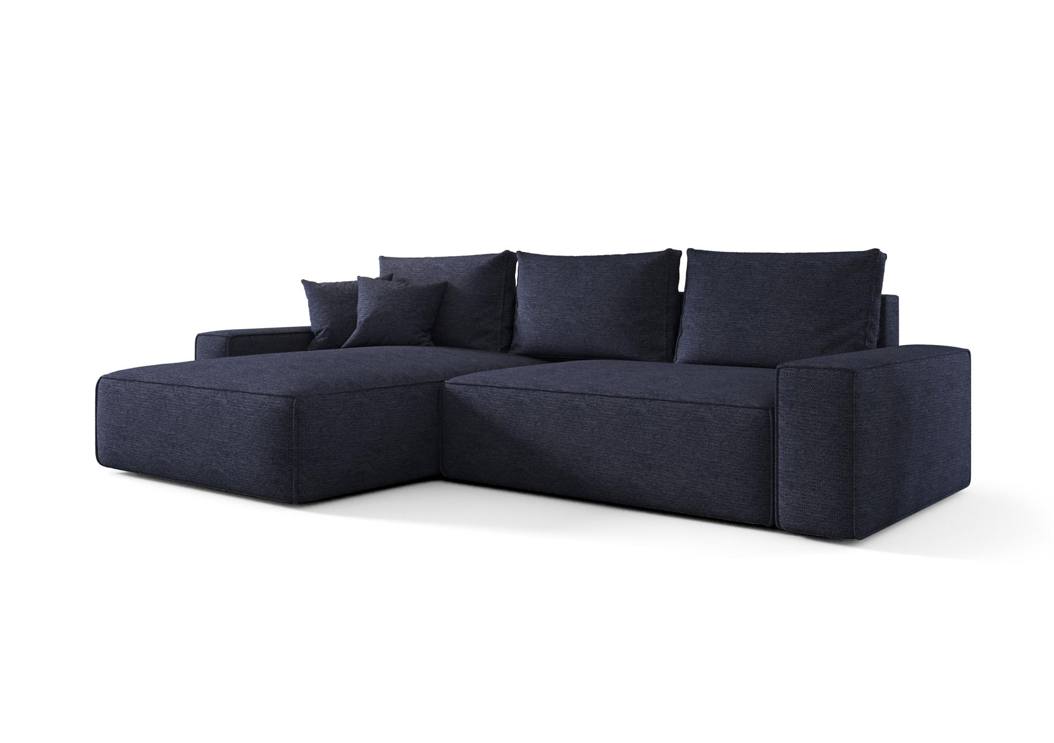 ECKSOFA Walken Mit Schlaffunktion - Dunkelblau, Holzwerkstoff/Textil (280/185cm) - Fun Möbel