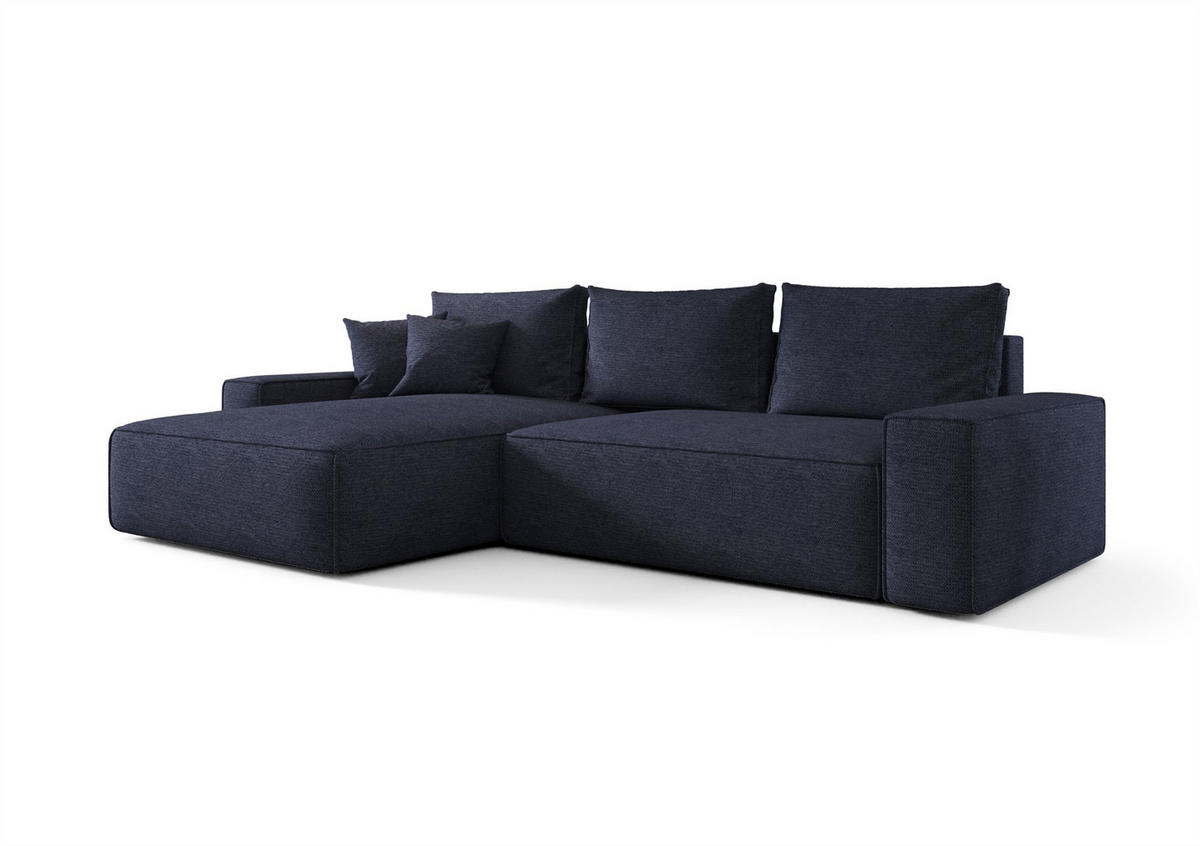 ECKSOFA Walken Mit Schlaffunktion - Dunkelblau, Holzwerkstoff/Textil (280/185cm) - Fun Möbel