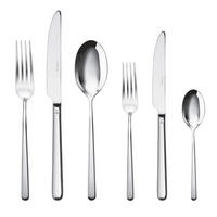 BESTECKSET Linear - Edelstahl - 36-teilig / 6 Personen - Silberfarben, Metall - Sambonet
