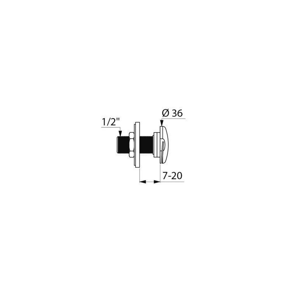 SPRÜHDÜSE G1/2B für Standurinal Anschluss UP - Chromfarben, Metall (5/5/5cm) - Delabie