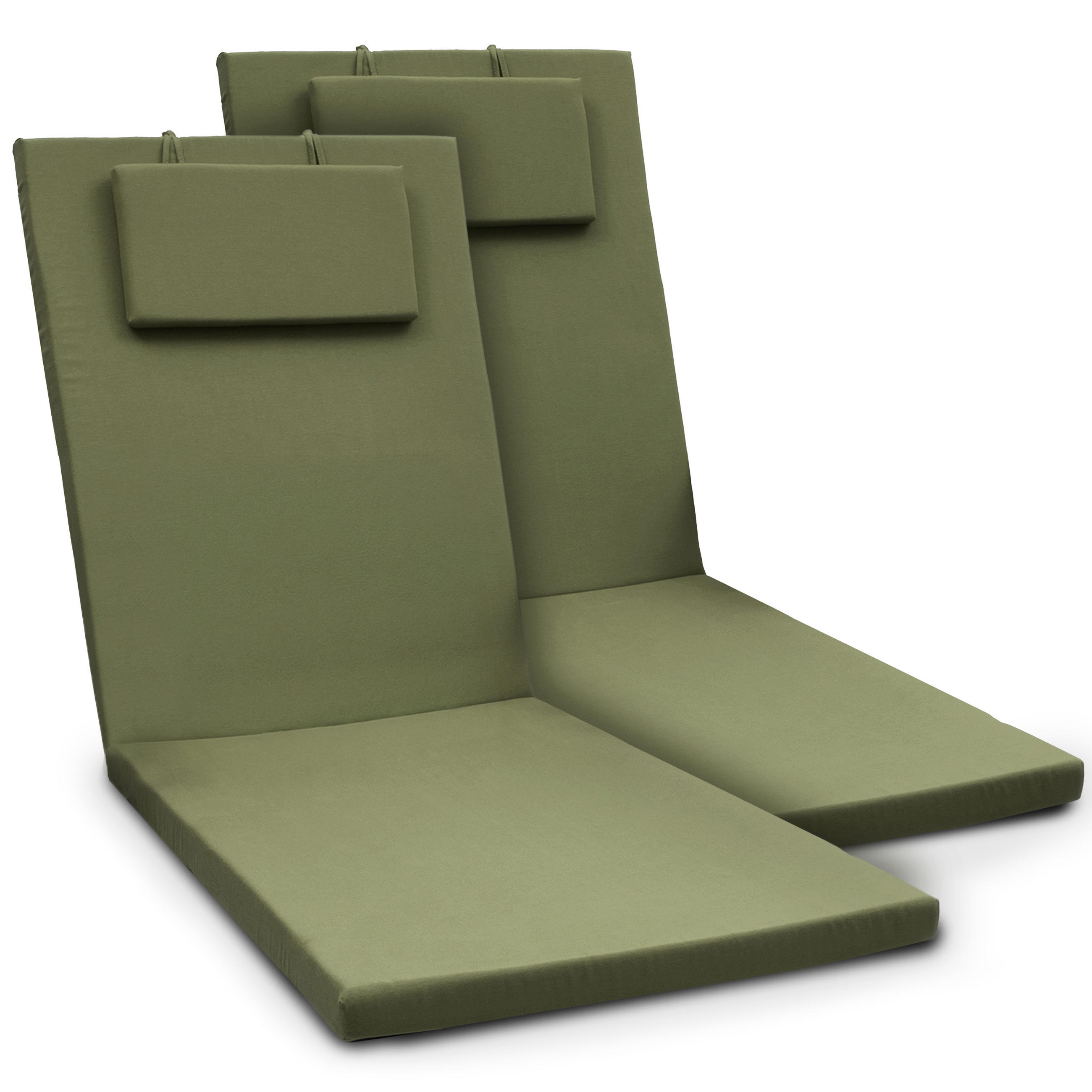 ROLLLIEGENAUFLAGE Loft RL 200x60x5cm Olivgrün (2tlg) - Olivgrün, Textil (60/200cm) - Beautissu 