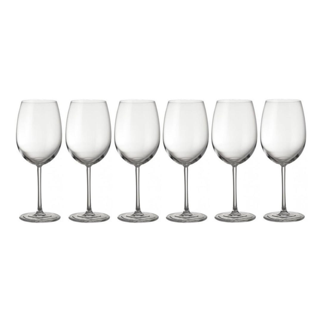 WEISSWEINGLÄSER WAVES 6er Set Klar, 580 ml, Kristallglas, Weingläser, Trinkgläser, Rotweinglas, Glasbecher, Tischdekoration, Genussmomente - Transparent, Glas - Tefal