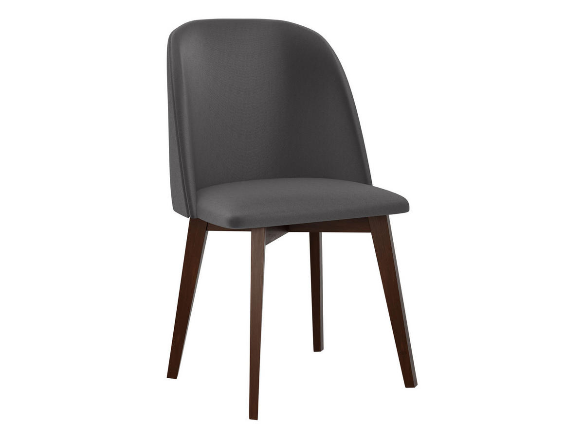 STUHL Monti 3, Holzfarbe: Nuss - Dunkelgrau/Walnussfarben, Holz (48/83/55cm) - MIRJAN24