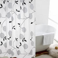 DUSCHVORHANG PEVA Blumen Muster wasserdicht schimmelresistent Badezimmer - Multicolor, Kunststoff (240/200cm) - MCBOSON