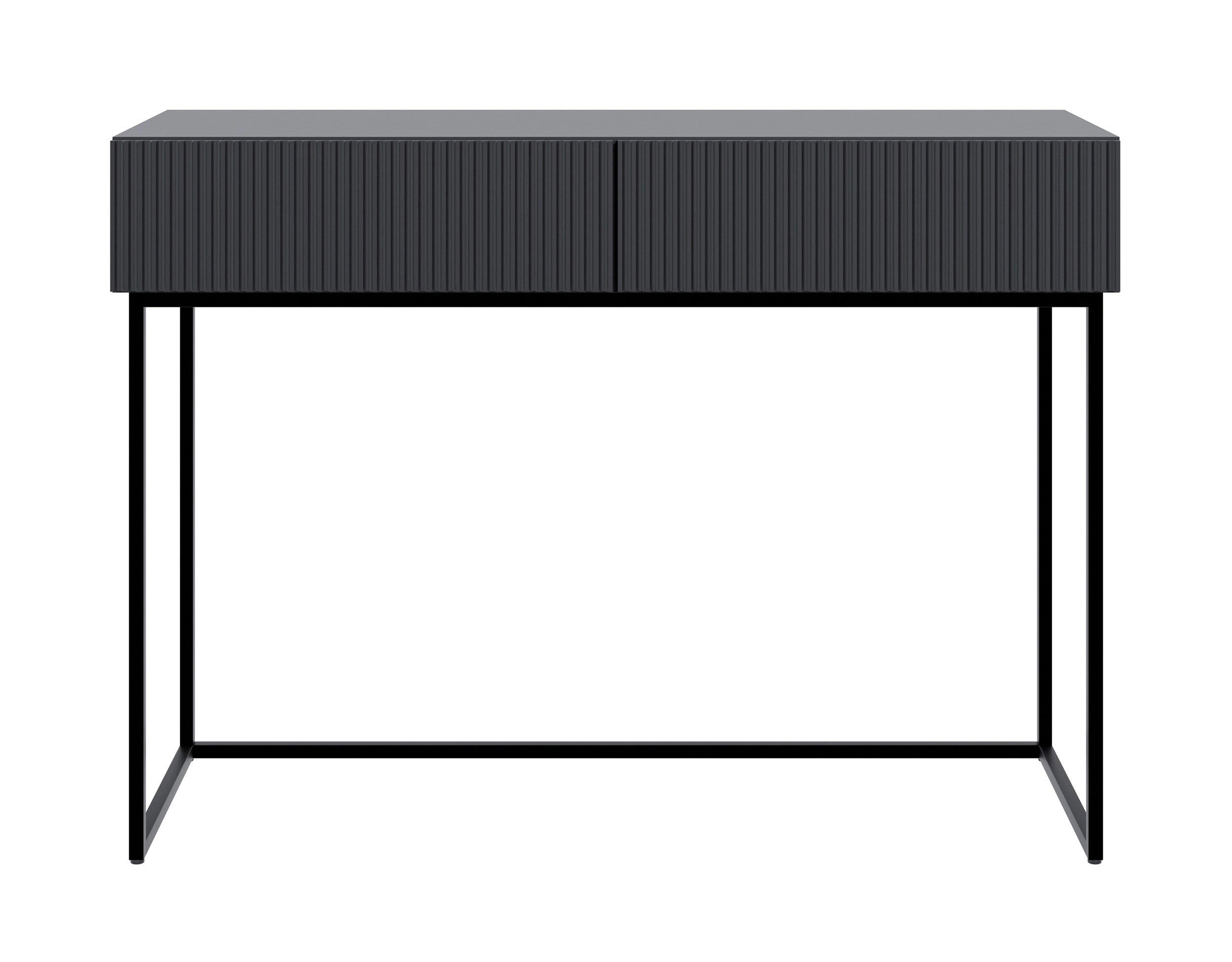 SCHMINKTISCH Veldio schwarz 110 cm - Schwarz, Holzwerkstoff/Metall (110/79/40cm) - Selsey