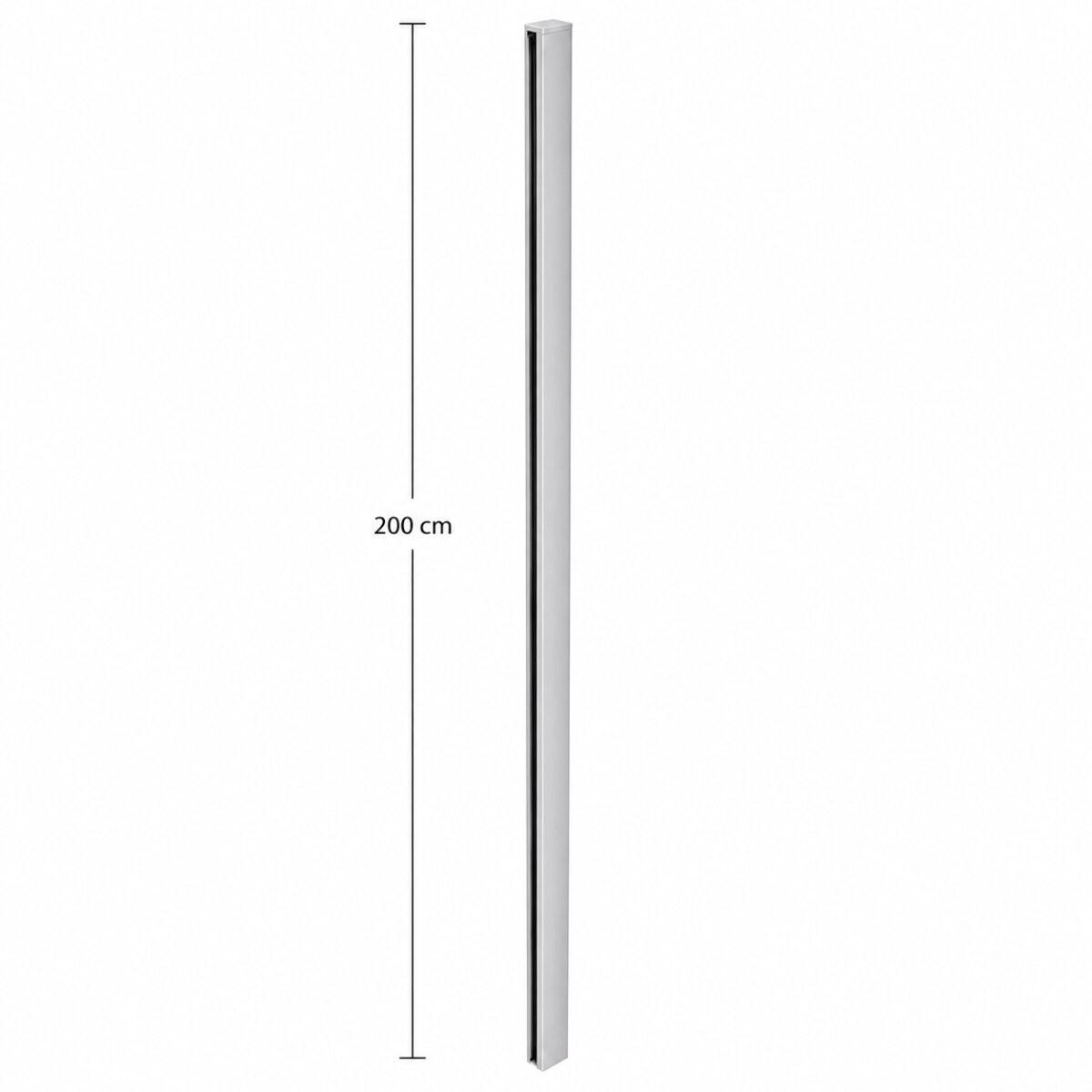 WALK-IN-DUSCHWAND 160 × 200 cm – Satiniertes ESG-Sicherheitsglas – Silber - Silberfarben, Glas (10/160/200cm) -  Glaswerk Westfalen