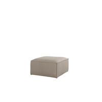 POLSTERHOCKER Celes Premium 65x65cm - Beige, Holzwerkstoff/Textil (65/40/65cm) - Fun Möbel