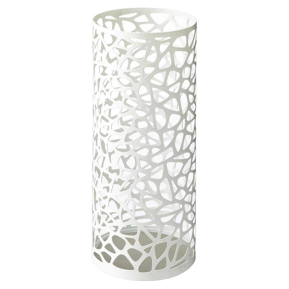 SCHIRMSTÄNDER Nest weiß 19/46/19 cm rund - Weiß, Metall (19/46/19cm) - Yamazaki