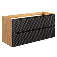 SKRINKA POD UMÝVADLO 120cm Elora Čierna a drevo - čierna, kompozitné drevo (120/57/46cm) - Petits-meubles