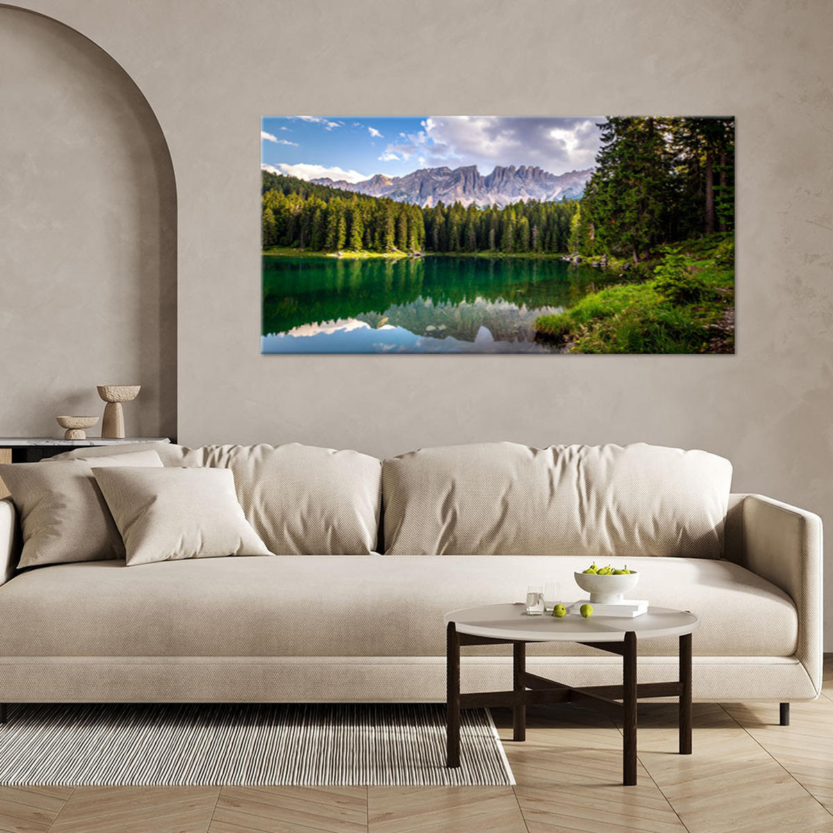 LEINWANDBILD Landschaften 80x40cm - Grün, Textil (80/40cm) - Feeby